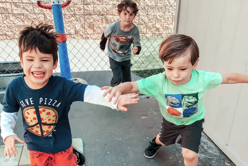 Energetic Outdoor Play In An Amazing Playground